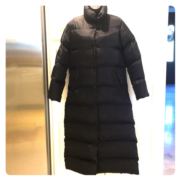 zara long down jacket
